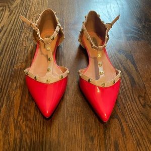 Halogen Hot Pink Pointy Toed Flats - Size 6.5